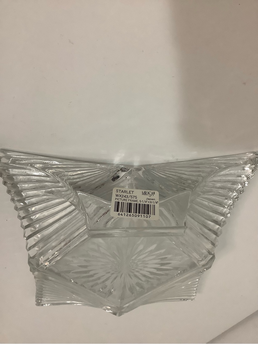 Mikasa Vintage Starlet Clear Crystal  Picture Frame, Made in Japan 🇯🇵 - Picture 5 of 9